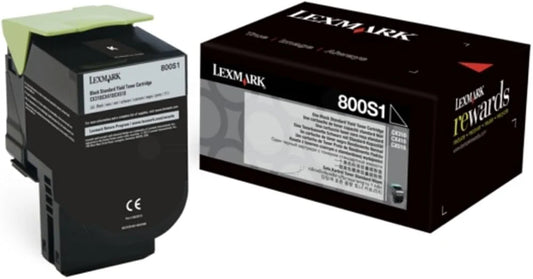Genuine Lexmark 800S1 Standard Yield Black Toner Cartridge