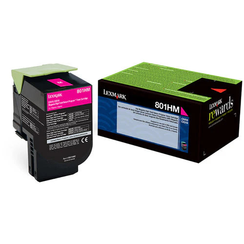 Orignal Lexmark 800HM High Yield Magenta Toner Cartridge