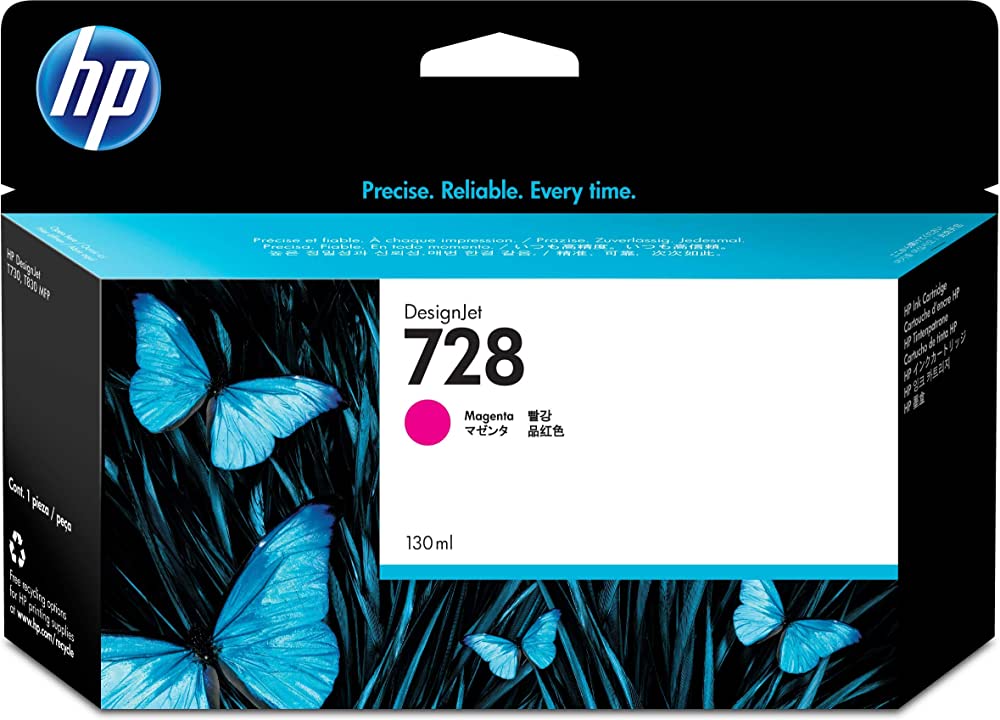 HP 728 130-ml (F9J66A) Magenta Genuine Ink Cartridge