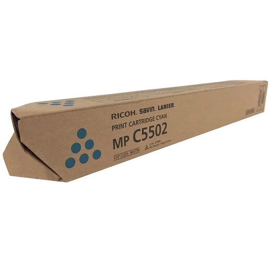 Original Ricoh MPC5502 Standard Yield Cyan Toner Cartridge