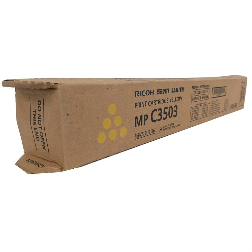 New, Pre-Owned, Original Ricoh MP-C3503 Standard Yield Yellow Toner Cartridge, 841814