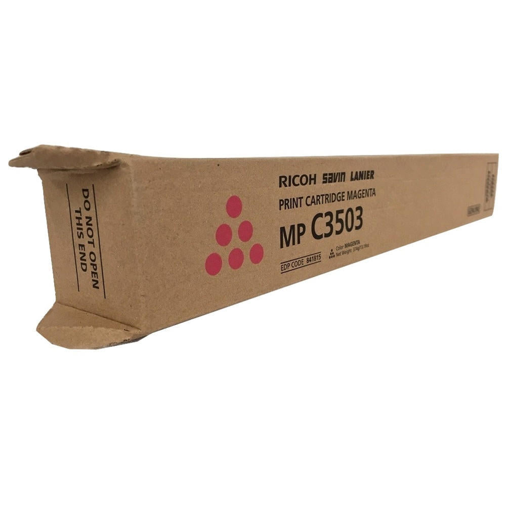 New, Pre-Owned, Original Ricoh MP-C3503 Standard Yield Magenta Toner Cartridge, 841815