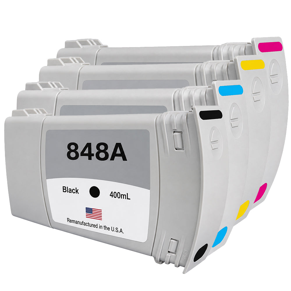 US Remanufactured for HP 848A BCMY Ink Cartridge-4-Pack