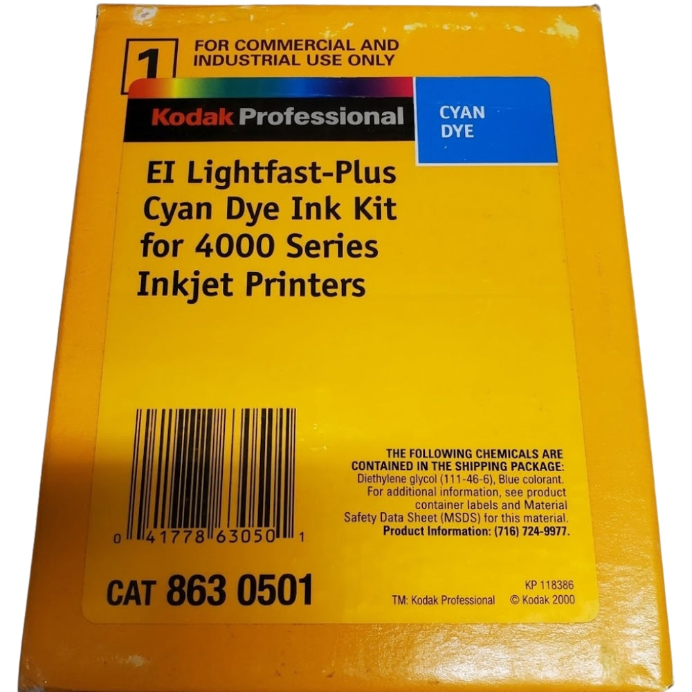 New, Pre-Owned, Original Kodak 8630501 High Yield Cyan Ink Kit