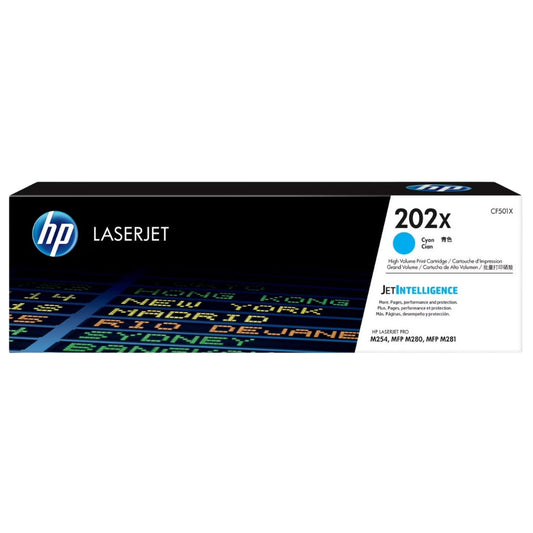 New, Pre-Owned - HP 202X High Yield Cyan Toner Cartridge, CF501X