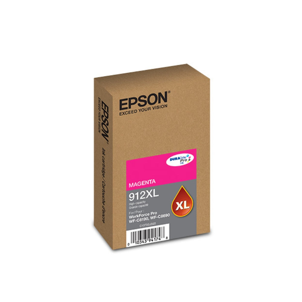 New, Pre-Owned, Original Epson 912XL High Yield Magenta Ink Cartridge, T912XL320
