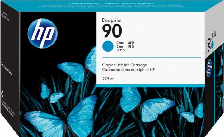 Original HP 90 (C5060A) 225ml Cyan Ink Cartridge