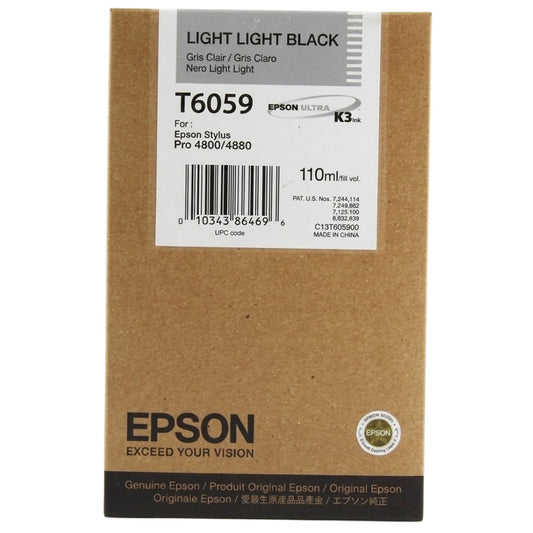 New, Pre-Owned - Epson T6059 Light Light Black Ink Cartridge, T605900