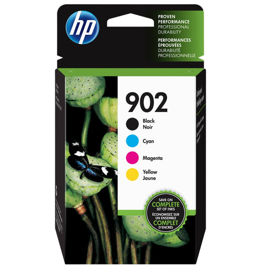 New, Pre-Owned - HP 902 Black, Cyan, Magenta, Yellow Ink Cartridges (4 Pack)