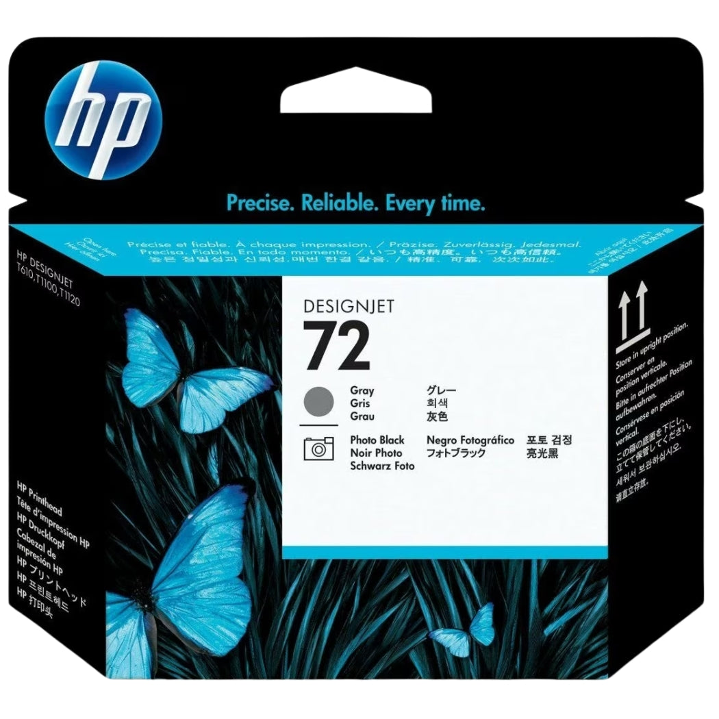 New, Pre-Owned - HP 72 (C9380A) Gray and Photo Black DesignJet Printhead