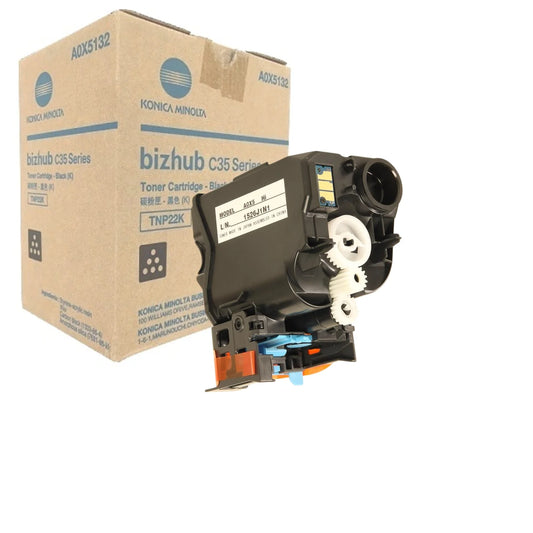 Original Konica Minolta TNP22K Standard Yield Black Toner Cartridge