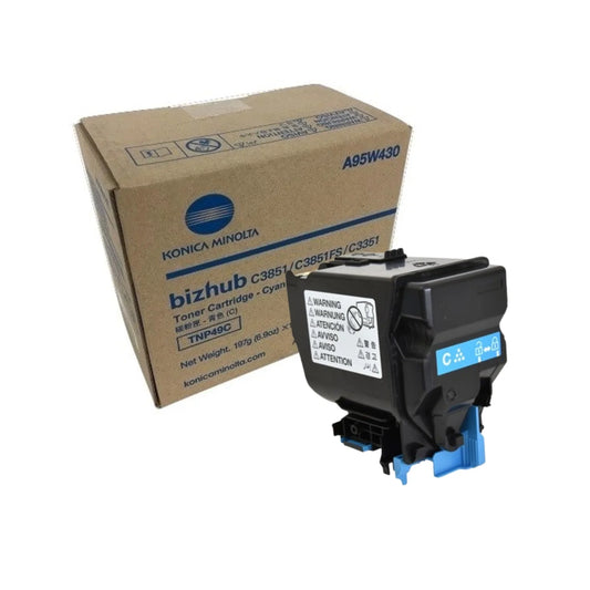 Original Konica Minolta TNP49C High Yield Cyan Toner Cartridge