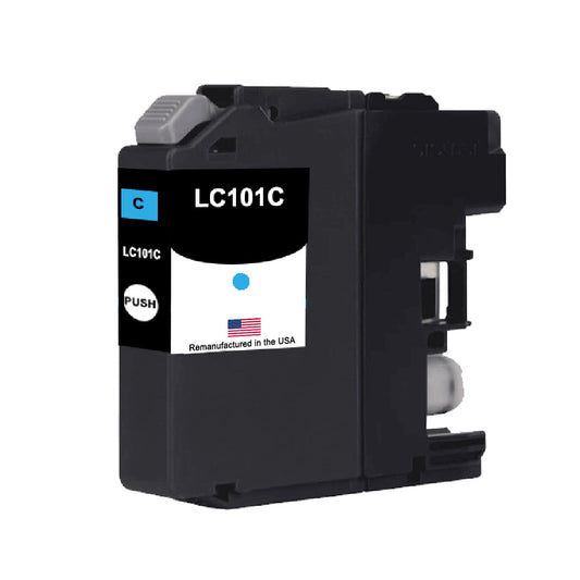 U.S. Remanufactured for Brother LC101XLC Cyan Ink Cartridge