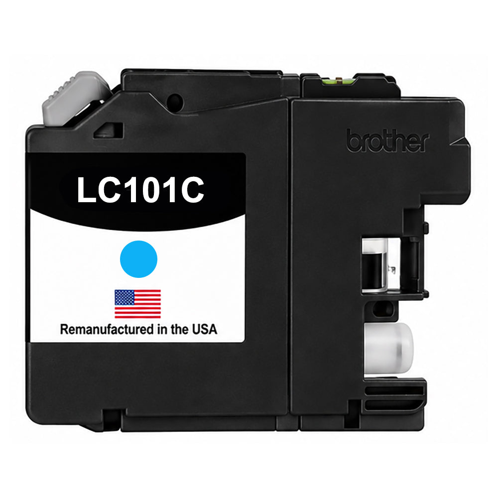 U.S. Remanufactured for Brother LC101XLC Cyan Ink Cartridge