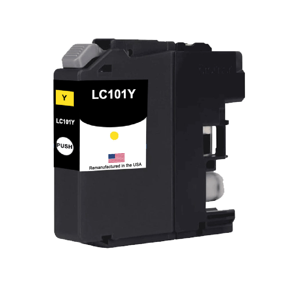 U.S. Remanufactured for Brother LC101XLY Yellow Ink Cartridge