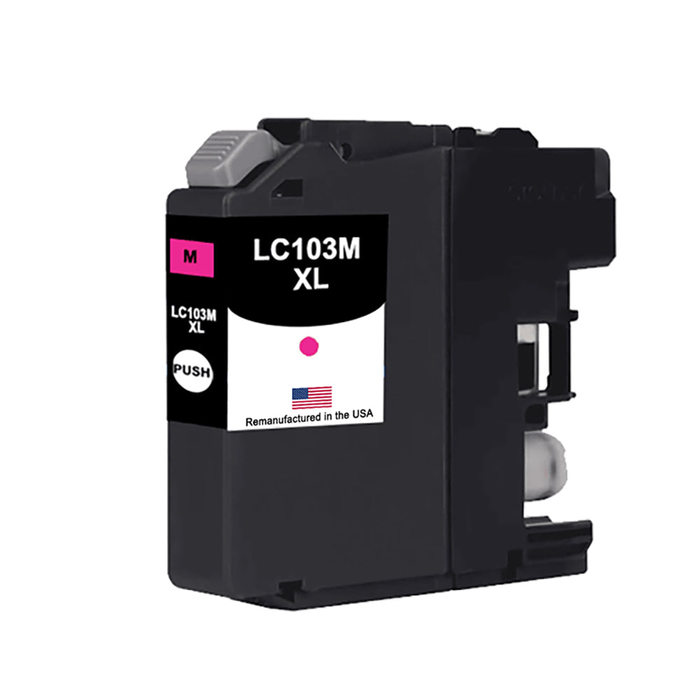 U.S. Remanufactured for Brother LC103XLM High Yield Magenta Ink Cartridge