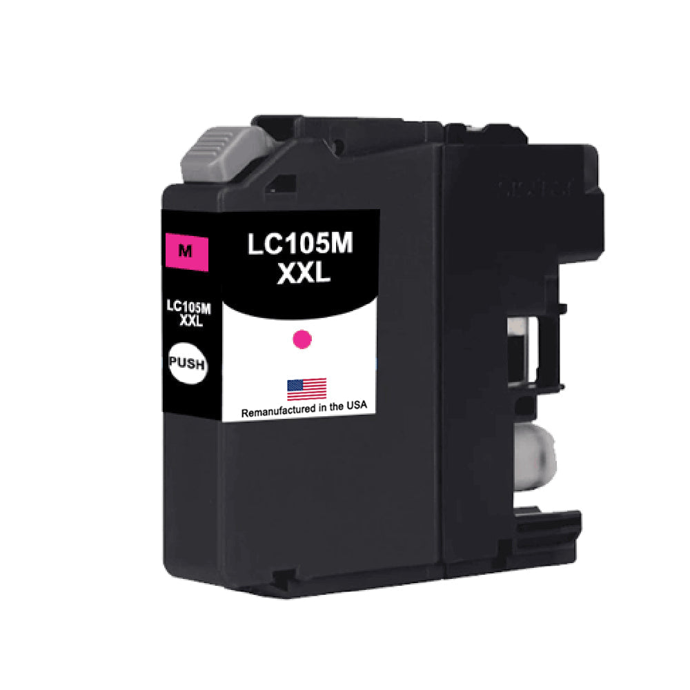 U.S. Remanufactured for Brother LC105XXLM Super High Yield Magenta Ink Cartridge