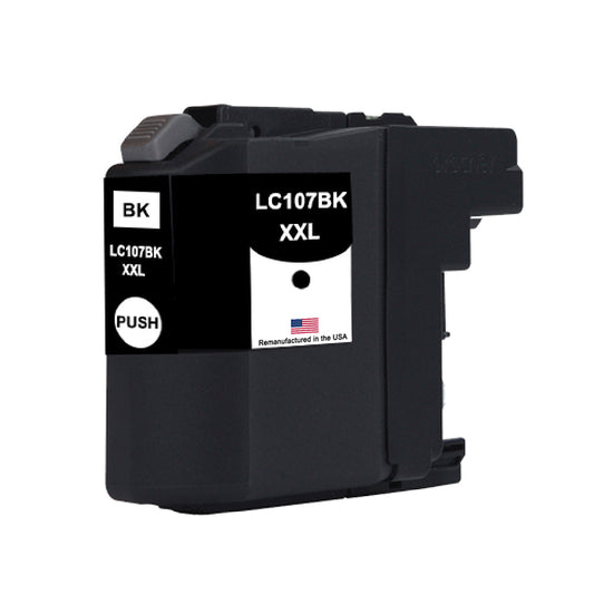 U.S. Remanufactured for Brother LC107XXLBK Super High Yield Black Ink Cartridge