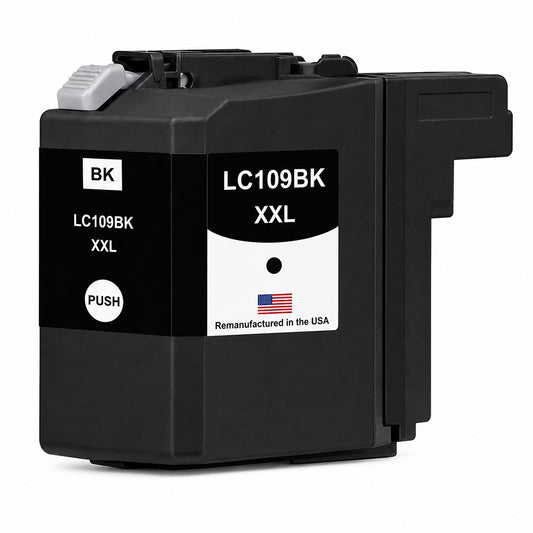 U.S. Remanufactured for Brother LC109XXLBK Super High Yield Black Ink Cartridge