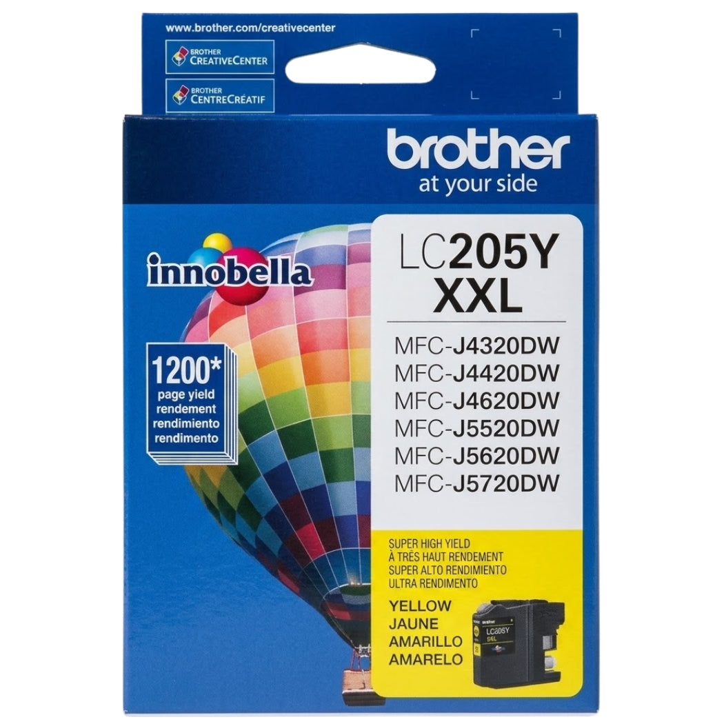 New, Pre-Owned - Brother LC205XXL Extra High Yield Yellow Ink Cartridge