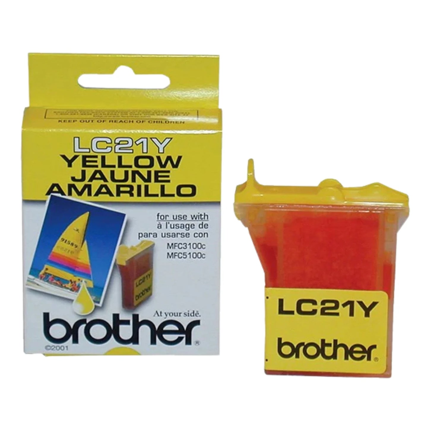 Original Brother LC21 Innobella Standard Yield Yellow Ink Cartridge, LC21Y