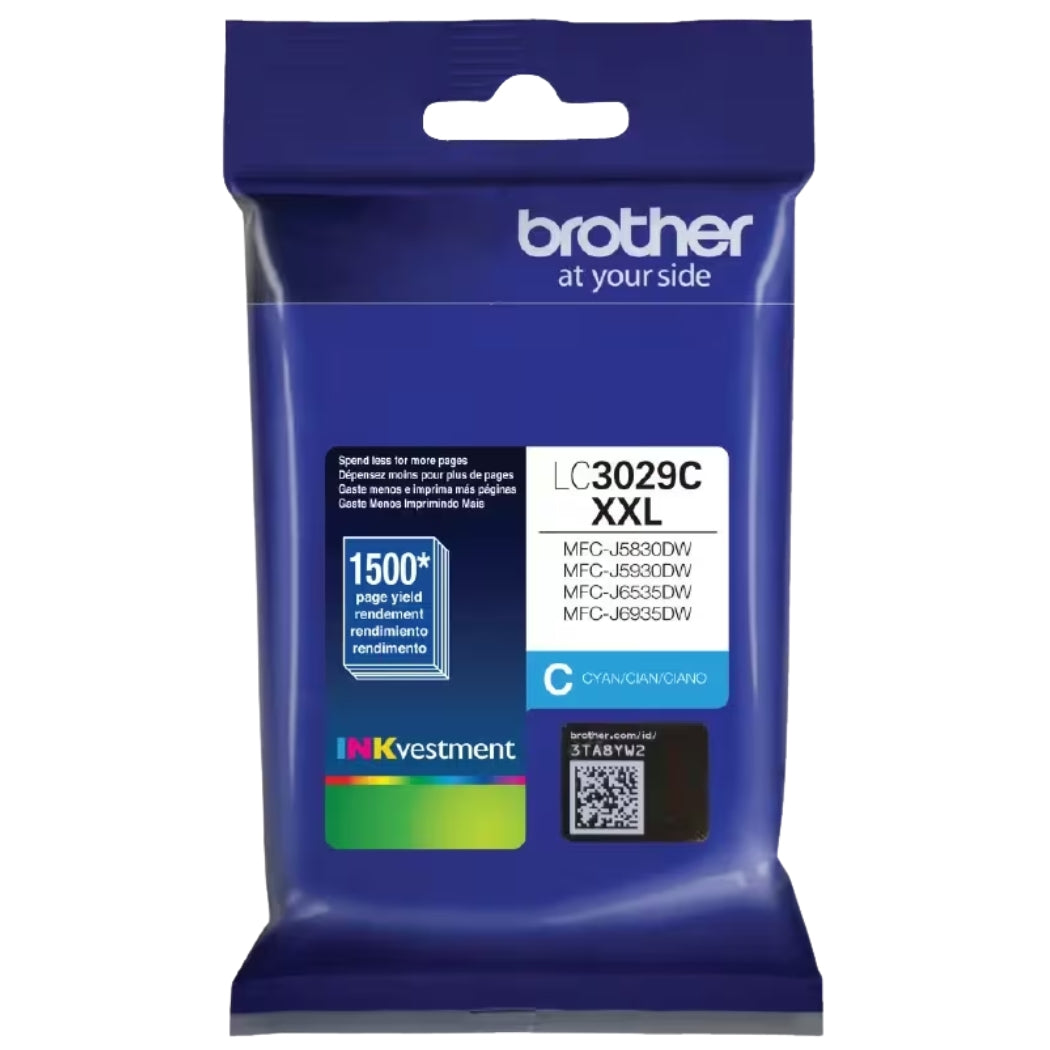 New, Pre-Owned - Brother LC3029XXL Extra High Yield  Cyan Ink Cartridge
