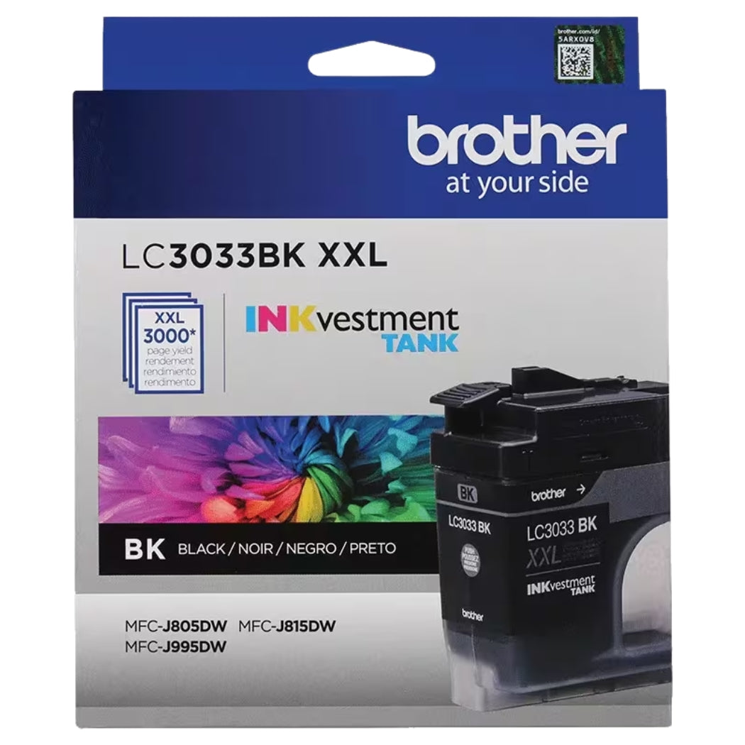 New, Pre-Owned - Brother LC3033BK XXL  Black Super High-Yield Tank Ink Cartridge