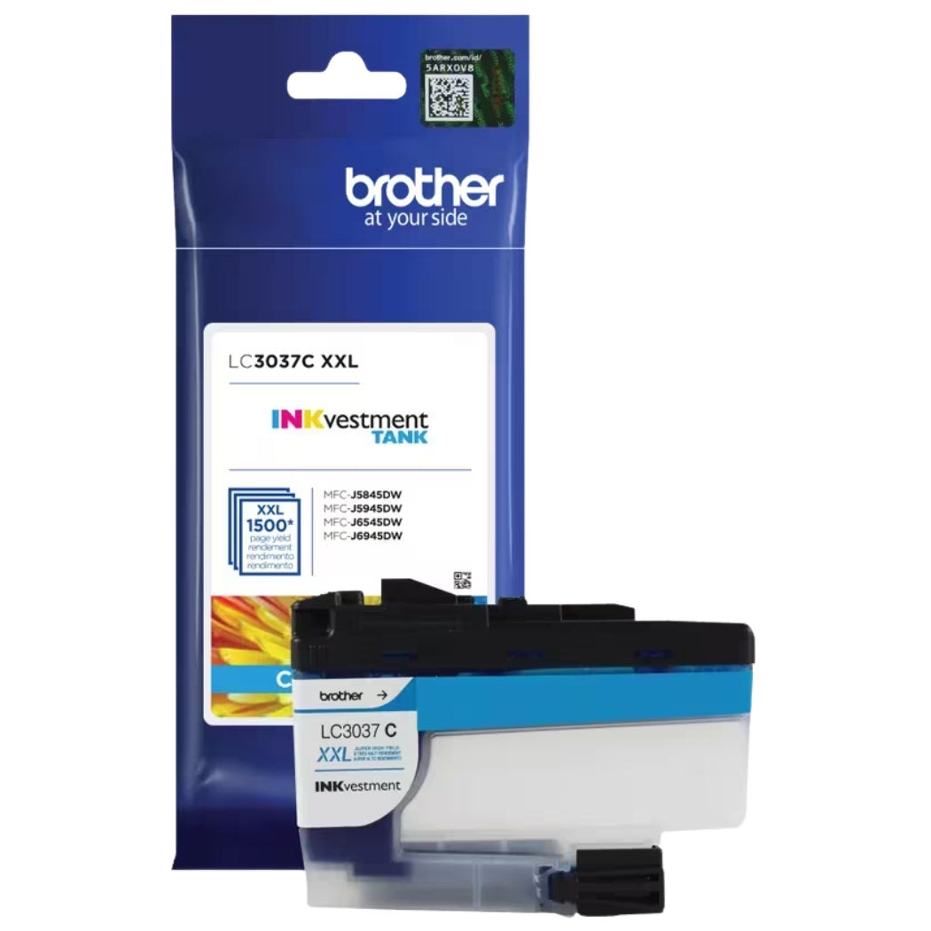 New, Pre-Owned - Brother LC3037C XXL Cyan Super High Yield Ink Tank