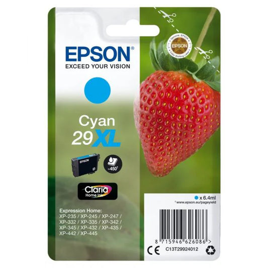 Genuine Epson 29XL Cyan Ink Cartridge