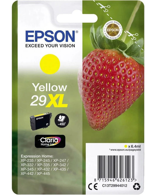 Genuine Epson 29XL Yellow Ink Cartridge