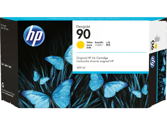 New, Pre-Owned - HP 90 400-ml (C5065A) Yellow Ink Cartridge