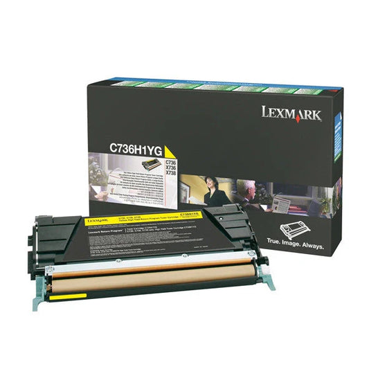 Original Lexmark C736/X736 High Yield Yellow Toner Cartridge