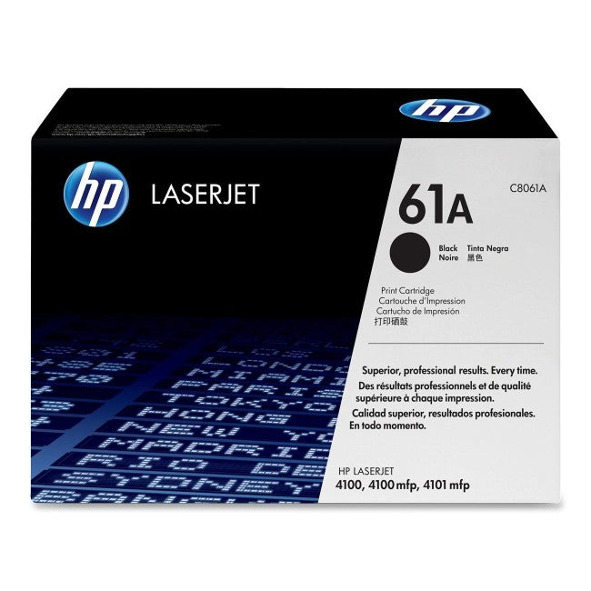 HP 61A Black Toner Cartridge, C8061A