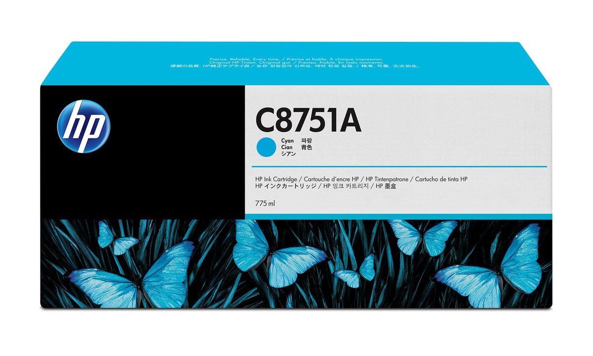 Original HP C8751A Cyan Ink Cartridge