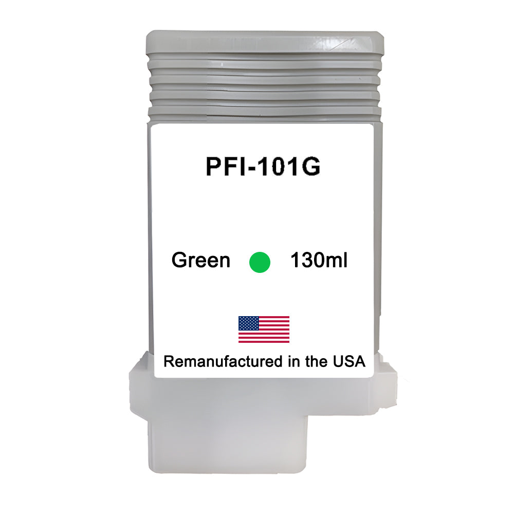 U.S. Remanufactured for Canon PFI-101G 130ml Green Ink Cartridge