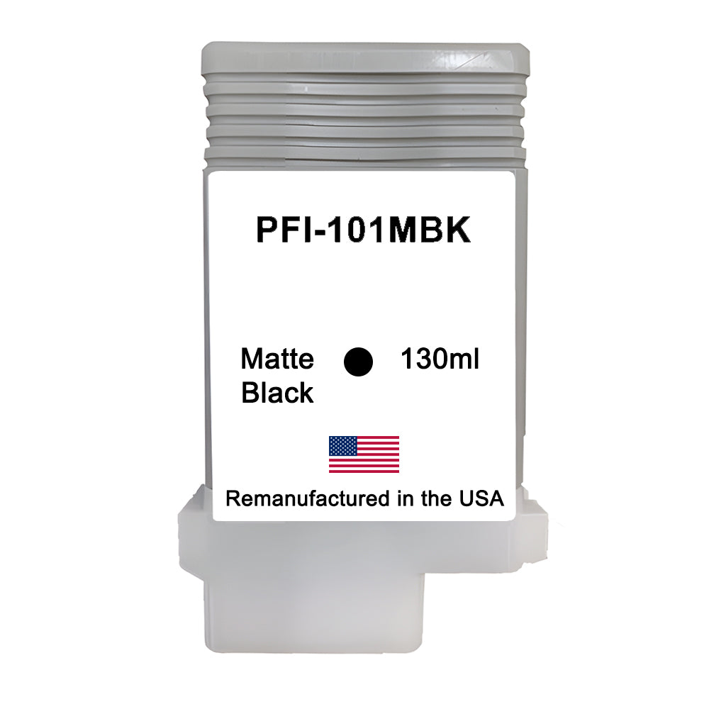 U.S. Remanufactured for Canon PFI-101MBK 130ml Matte Black Ink Cartridge