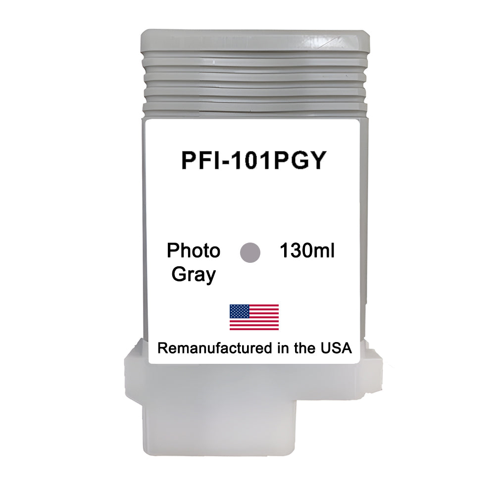 U.S. Remanufactured for Canon PFI-101PGY 130ml Photo Gray Ink Cartridge