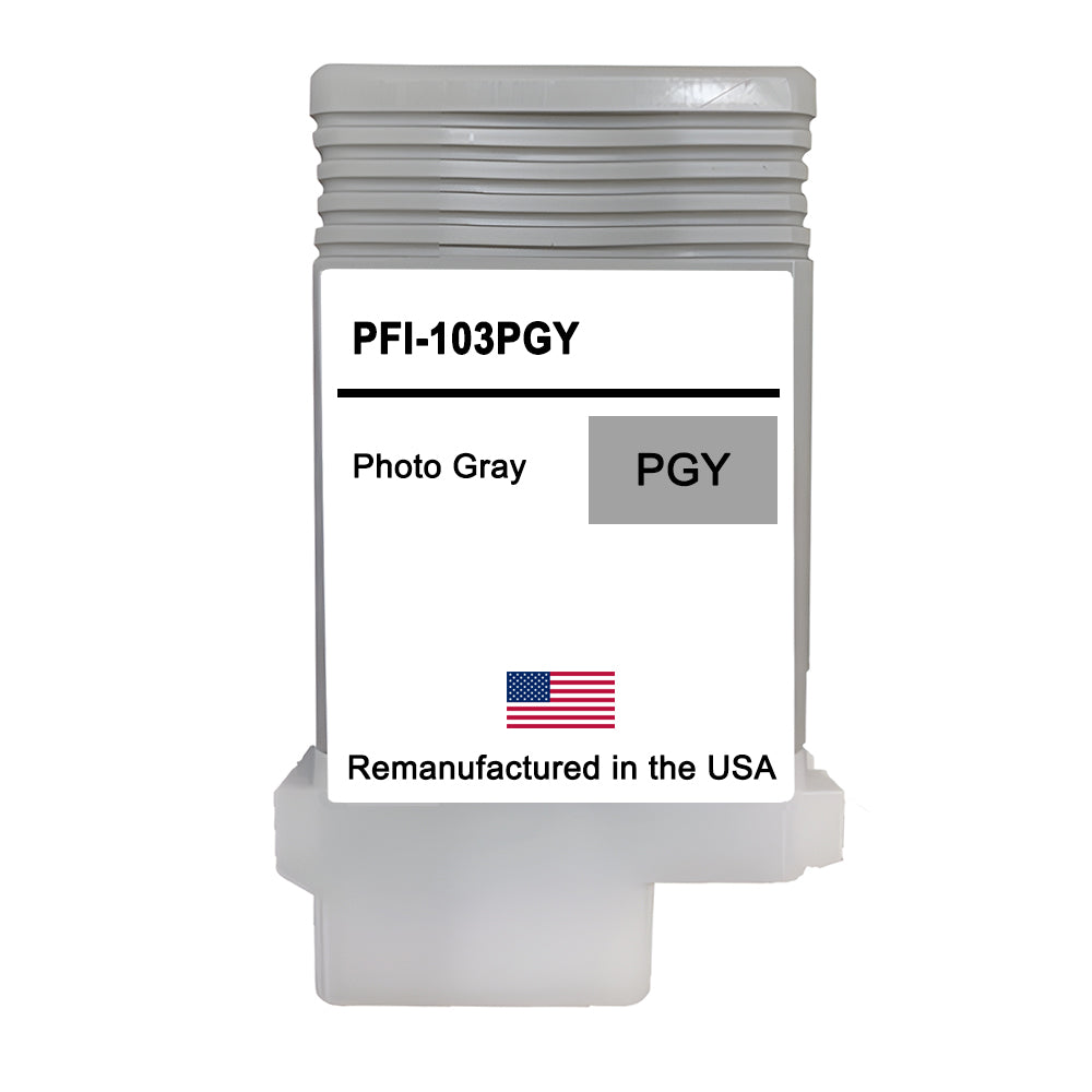 U.S. Remanufactured for Canon PFI-103PGY 130ml Photo Gray Ink Cartridge