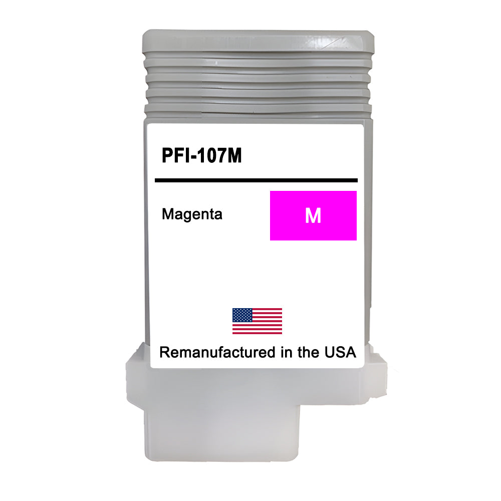 U.S. Remanufactured for Canon PFI-107M 130ml Magenta Ink Cartridge