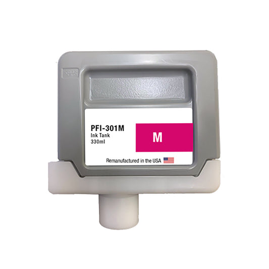 U.S. Remanufactured for Canon PFI-301M 330ml Magenta Ink Cartridge