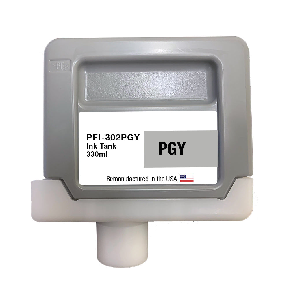 U.S. Remanufactured for Canon PFI-302PGY330ml Photo Gray Ink Cartridge