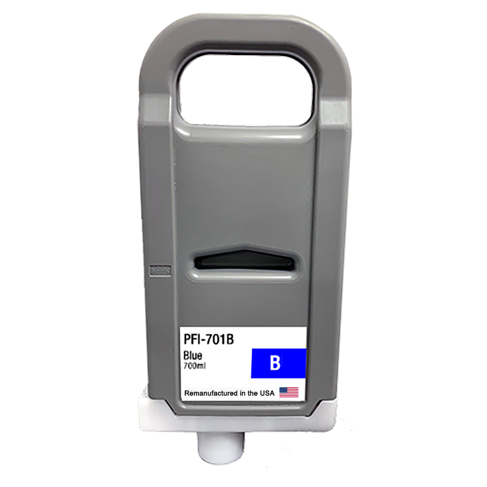 U.S. Remanufacturer Ink Cartridge for Canon PFI-701 700ML Blue