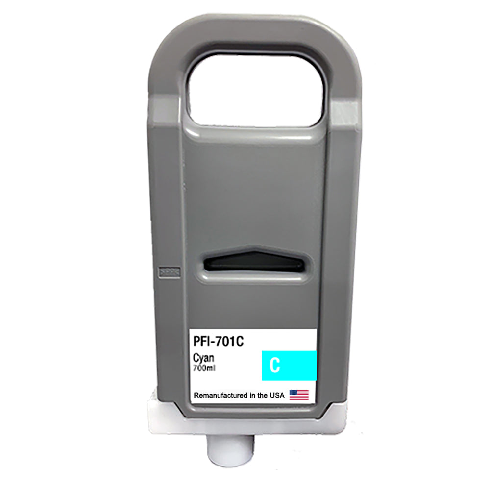 U.S. Remanufacturer Ink Cartridge for Canon PFI-701 700ML Cyan