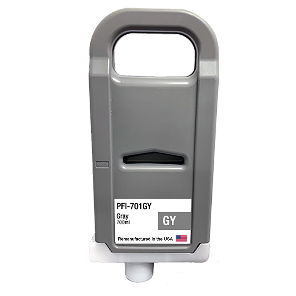 U.S. Remanufacturer Ink Cartridge for Canon PFI-701 700ML Gray