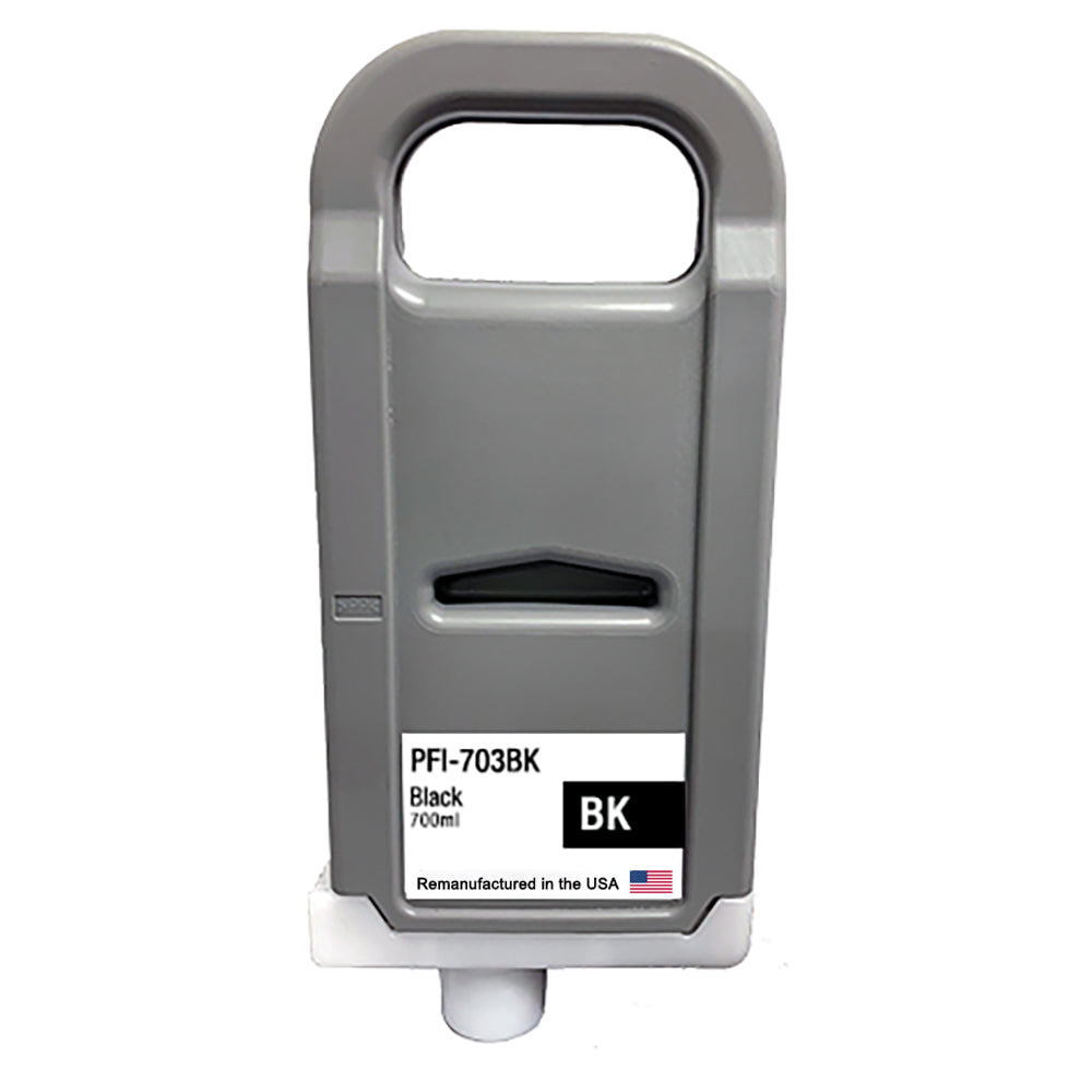 U.S. Remanufactured for Canon PFI-703BK 700ml Black Ink Cartridge