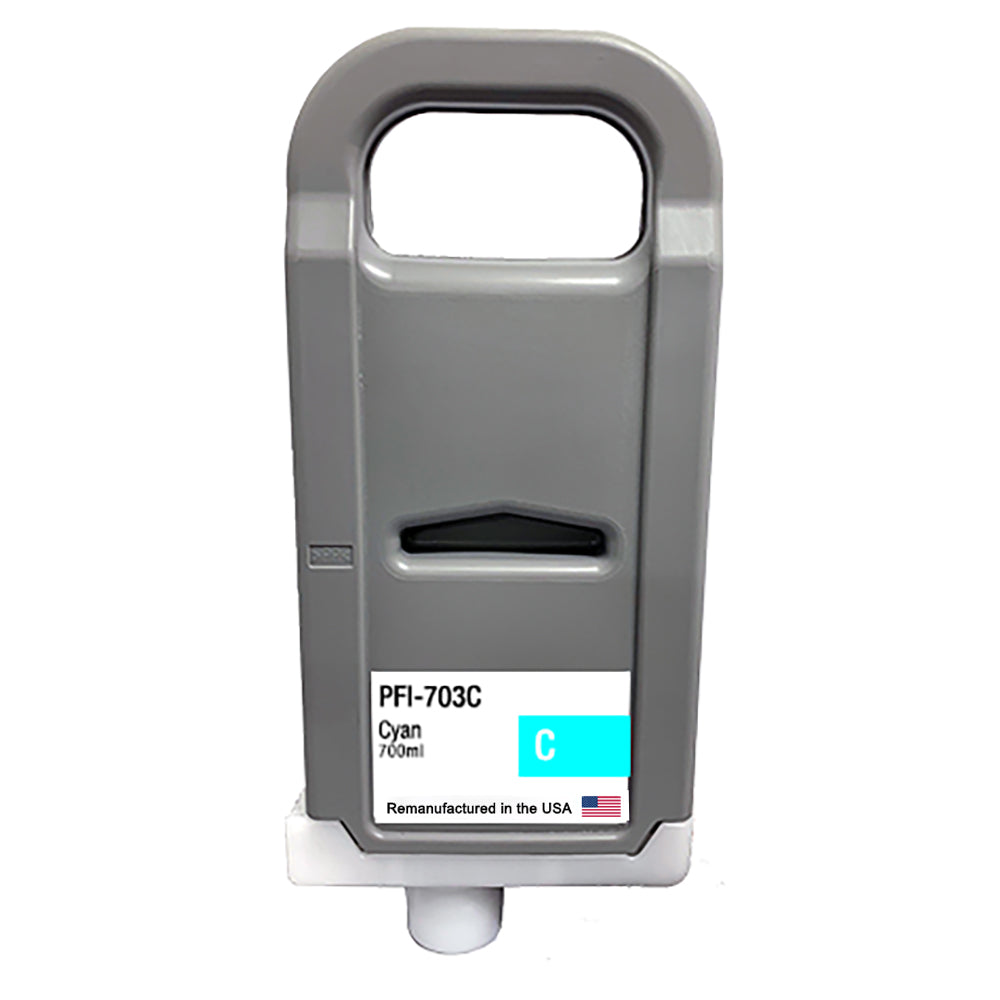 U.S. Remanufactured for Canon PFI-703C 700ml Cyan Ink Cartridge