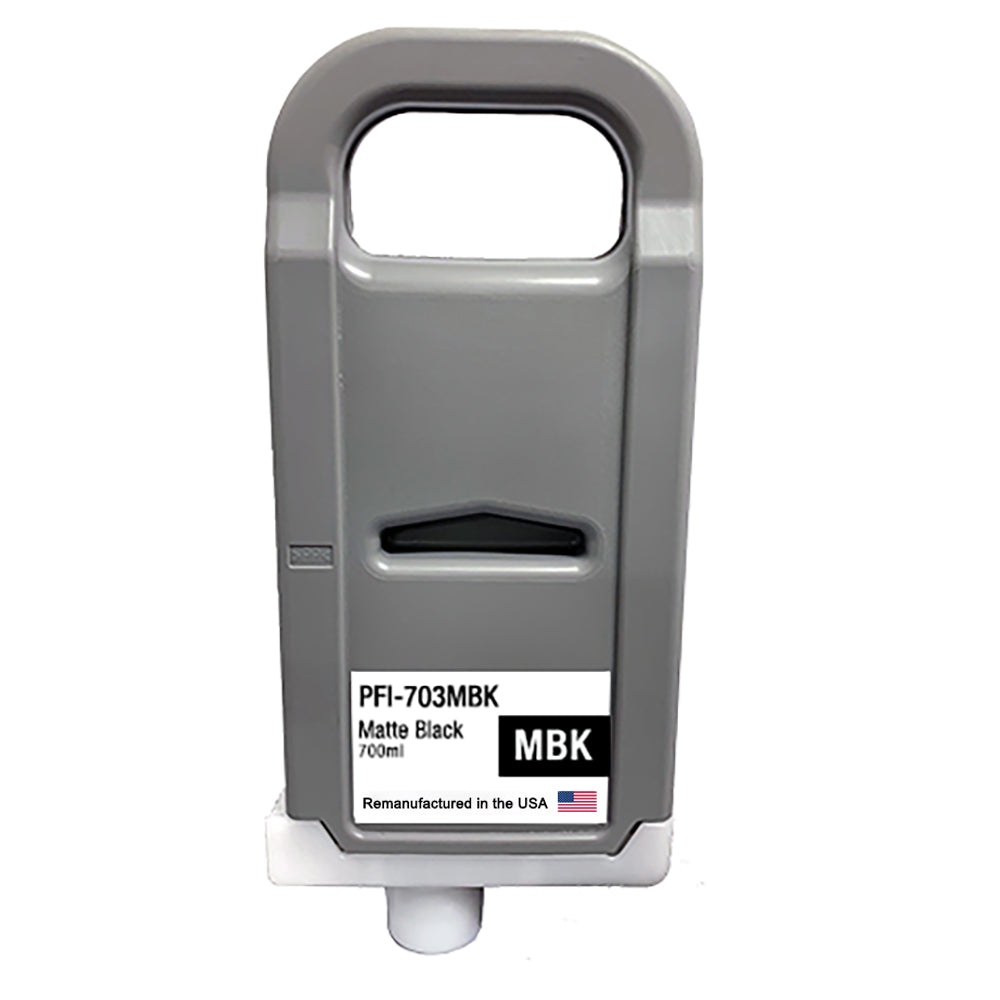 U.S. Remanufactured for Canon PFI-703MBK 700ml Matte Black Ink Cartridge