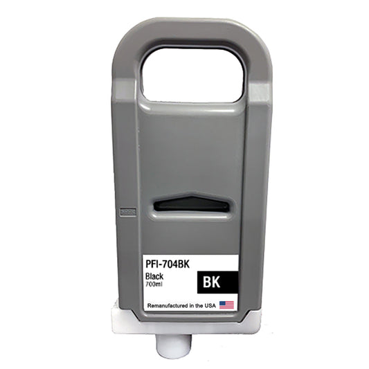 U.S. Remanufactured for Canon PFI-704BK 700ml Black Ink Cartridge