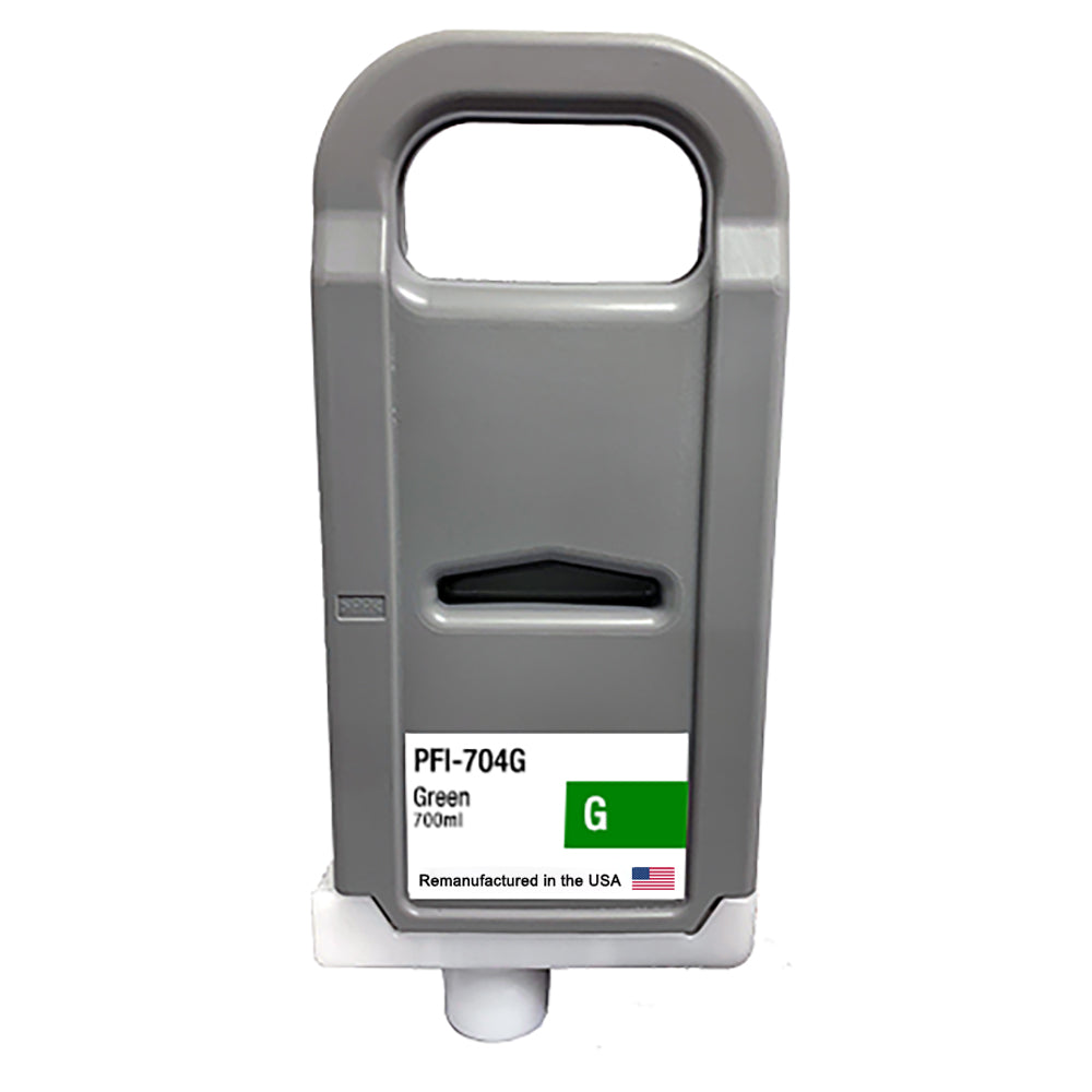 U.S. Remanufactured for Canon PFI-704G 700ml Green Ink Cartridge