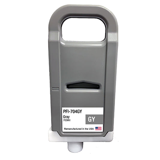 U.S. Remanufactured for Canon PFI-704GY 700ml Gray Ink Cartridge